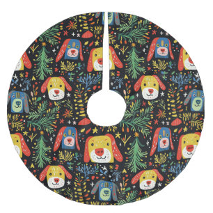 Cute Dog Kerstmis Kerstboom Rok