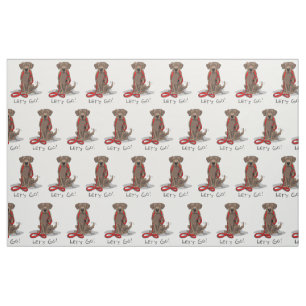 Cute Dog - Laten we gaan! Chocolade Labrador Retri Stof