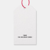 Cute Dog Merry Kerstmis Cadeaulabel (Achterkant)