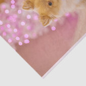 Cute Dog met roze kerstfoto's Tissuepapier (Detail)