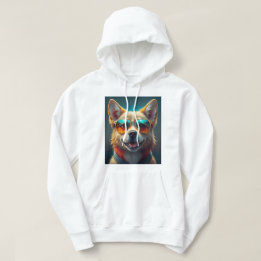 Cute dog met zonnebrillen hoodie