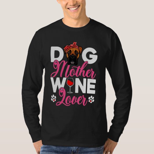 Cute Dog Moeder Boxer Dog Moederdag T-shirt (Voorkant)