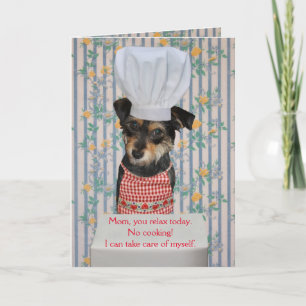 Cute Dog Moederdag geen koken Kaart