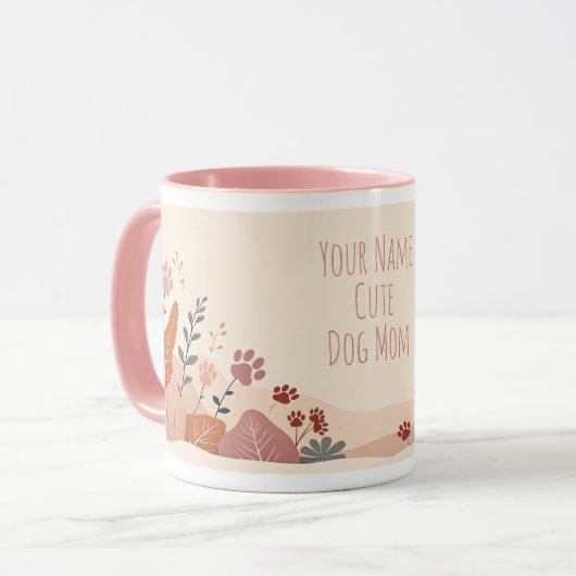 Cute Dog Mom Mug – Pet Lover Gift Mok (Voorkant links)