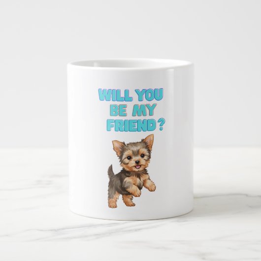 Cute Dog Mug Extra Grote Beker (Voorkant)