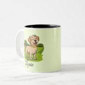 Cute Dog Mug Retriever du Labrador personnalisé (Devant gauche)