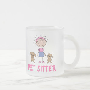 Cute Dog Occupation Pet Sitter Matglas Koffiemok