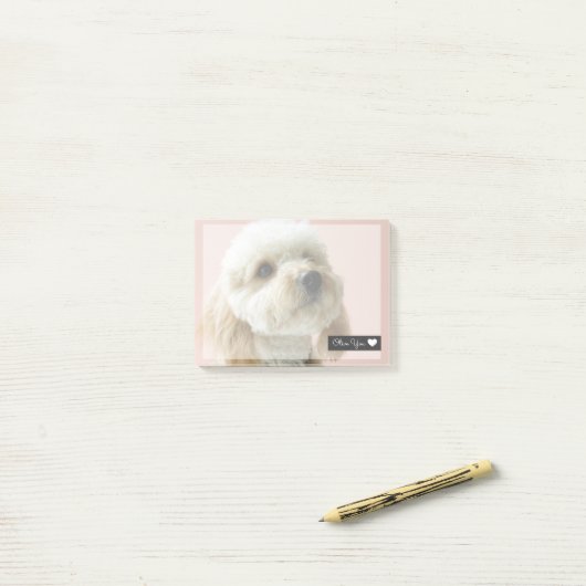 Cute Dog Overlay Post-it Notes (Op bureau)