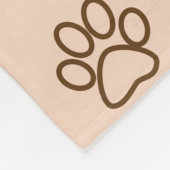 Cute dog patroon met poten botten minuscule poka d fleece deken (Hoek)