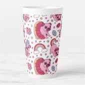 Cute dog pattern for dog lovers latte mok (Voorkant)