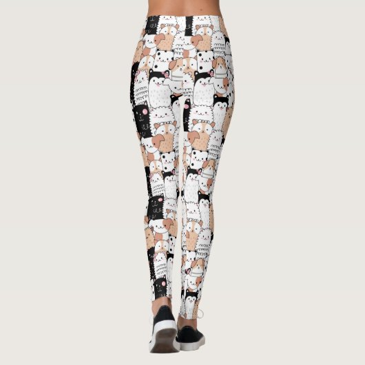 Cute Dog Pattern Leggings (Achterkant)