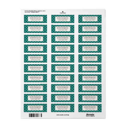 Cute Dog Pattern met Bone on Green Background Etiket (Full Sheet)