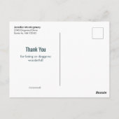 Cute Dog Pattern met diskettestations & Bone Danku Briefkaart (Achterkant)