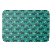 Cute Dog Pattern met diskettestoren en bot Badmat (Voorkant)