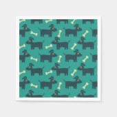 Cute Dog Pattern met diskettestoren en bot Servetten (Voorkant)
