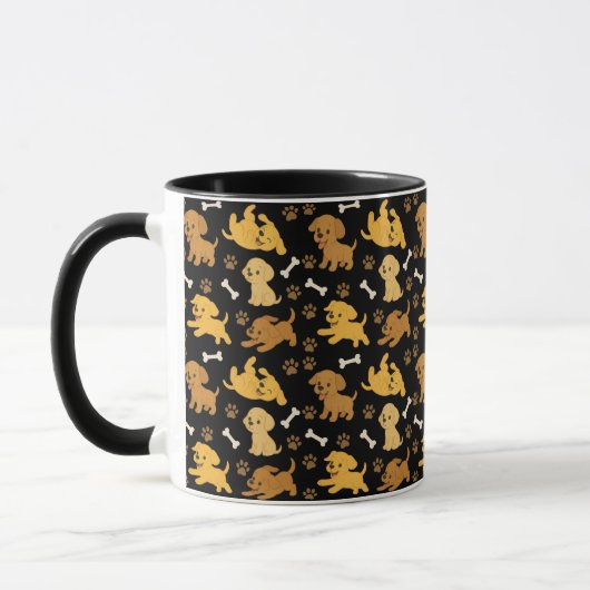 Cute Dog Pattern Mok (Links)