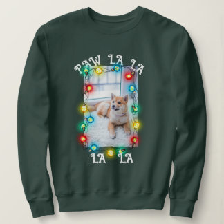 Cute Dog Paw la Pet Christmas Photo Sweatshirt