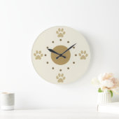 Cute Dog Paws Wall klok (Huis)