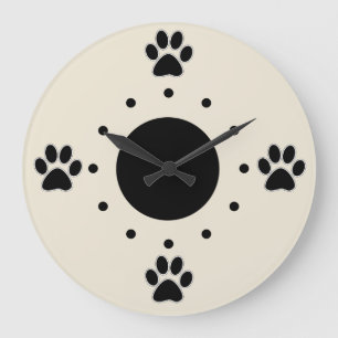 Cute Dog Paws Wall klokken