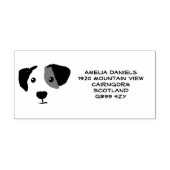 Cute Dog Personalized Address Rubber Stamp Rubberstempel (Afrduk)