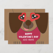 Cute Dog Personalized Valentijnsdag (Voorkant / Achterkant)