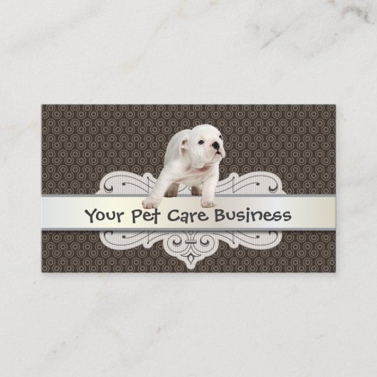 Cute Dog Pet Care visitekaartje (Voorkant)