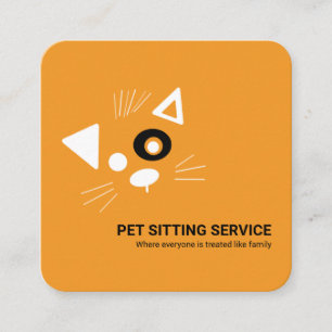 Cute Dog Pet Sitting Service Vierkante Visitekaartje