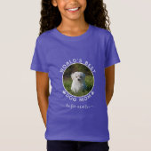 Cute Dog Photo Name White Paw Prins Custom T-shirt (Voorkant)