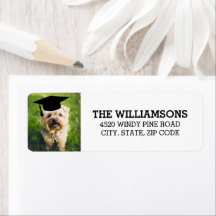 Cute Dog PhotoGraduy Return Address Label