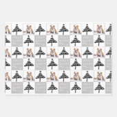 Cute Dog Puppy Pet Photo Black Kerstboom Inpakpapier Vel (Voorkant 2)