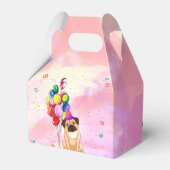 Cute Dog Puppy Thmed Kind Birthday Party Bedankdoosjes (Achterkant)