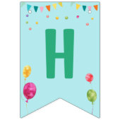 Cute Dog Puppy Thmed Kind Birthday Party Vlaggetjes (Tweede vlag)