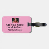 Cute Dog Reisbare afbeelding Aanpasbare Foto Bagagelabel (Achterkant horizontaal)