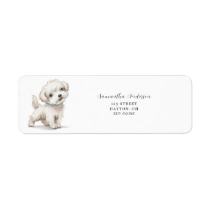 Cute Dog Return Address Etiket