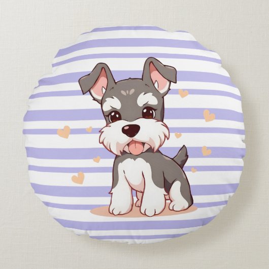 Cute Dog Rond Kussen (Voorkant)