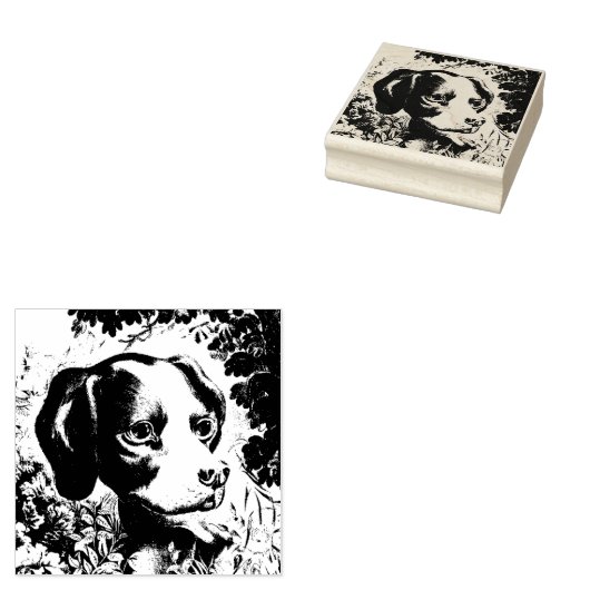 Cute dog 	rubberstempel (Gestempeld)
