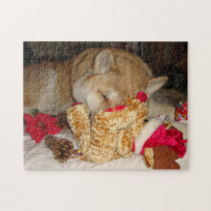 Cute dog slaappelaar teddybeer legpuzzel