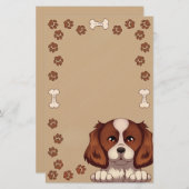 Cute Dog Stationery Briefpapier (Voorkant / Achterkant)