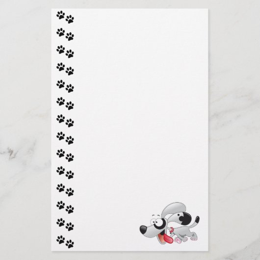 Cute Dog Stationery Briefpapier (Voorkant)