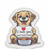 Cute Dog Sticker (Voorkant)