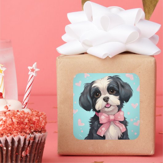 Cute dog sticker (Feest)