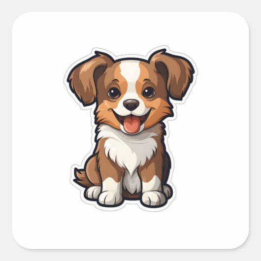 Cute Dog Sticker 3 (Voorkant)