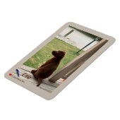 Cute Dog Survey Backyard and Creek Magneet (Linkerzijde)