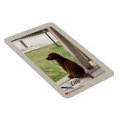 Cute Dog Survey Backyard and Creek Magneet (Rechterzijde)