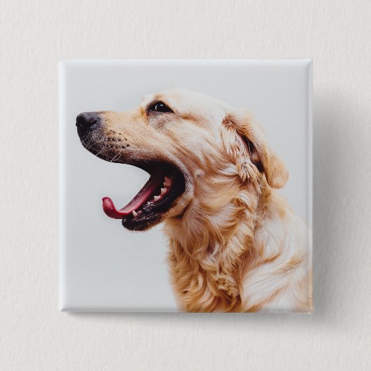 Cute Dog-toets 6 Vierkante Button 5,1 Cm (Voorkant)