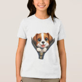 Cute Dog Tri-Blend Shirt (Voorkant)