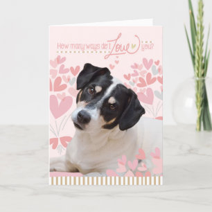 Cute Dog Valentijns Kaart - Hoeveel manieren hou i