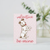 Cute  Dog Valentijnsdag Briefkaart (Staand voorkant)