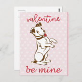 Cute  Dog Valentijnsdag Briefkaart (Voorkant / Achterkant)