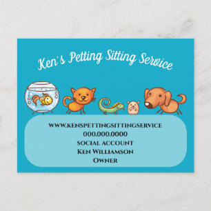 Cute Dog Walking Animal Car Pet Service Briefkaart